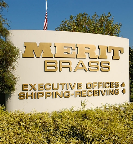 Merit Brass manufacturing, warehouse operations, PVF products, and distribution support